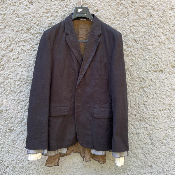 Comme des Garcons Homme Plus Layered Black Used-Look Blazer S/S14