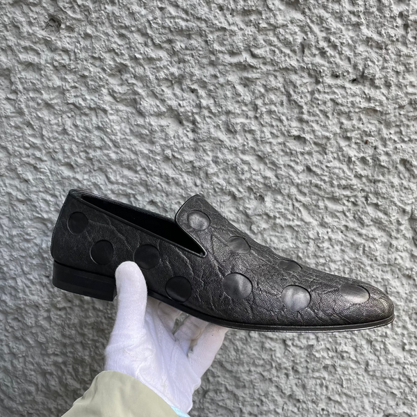 Yves Saint Laurent by Tom Ford Black Exotic Leather Loafers Shoes