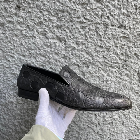 Yves Saint Laurent by Tom Ford Black Exotic Leather Loafers Shoes