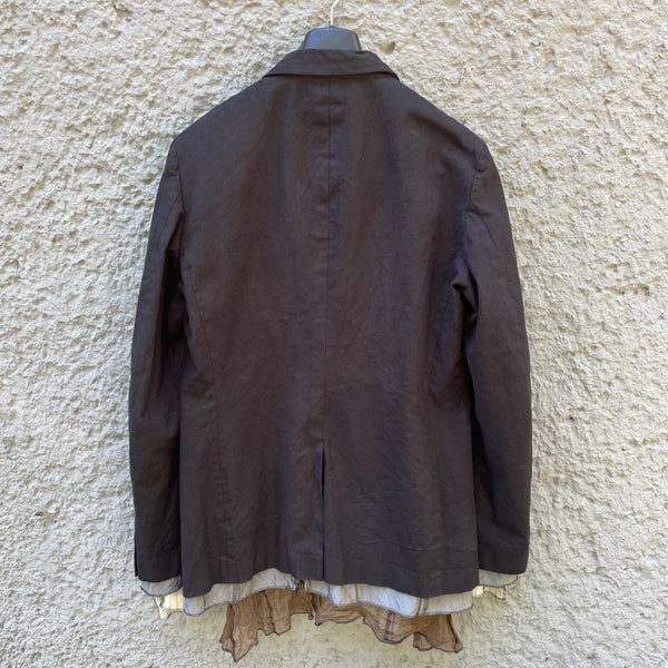 Comme des Garcons Homme Plus Layered Black Used-Look Blazer S/S14 Backside