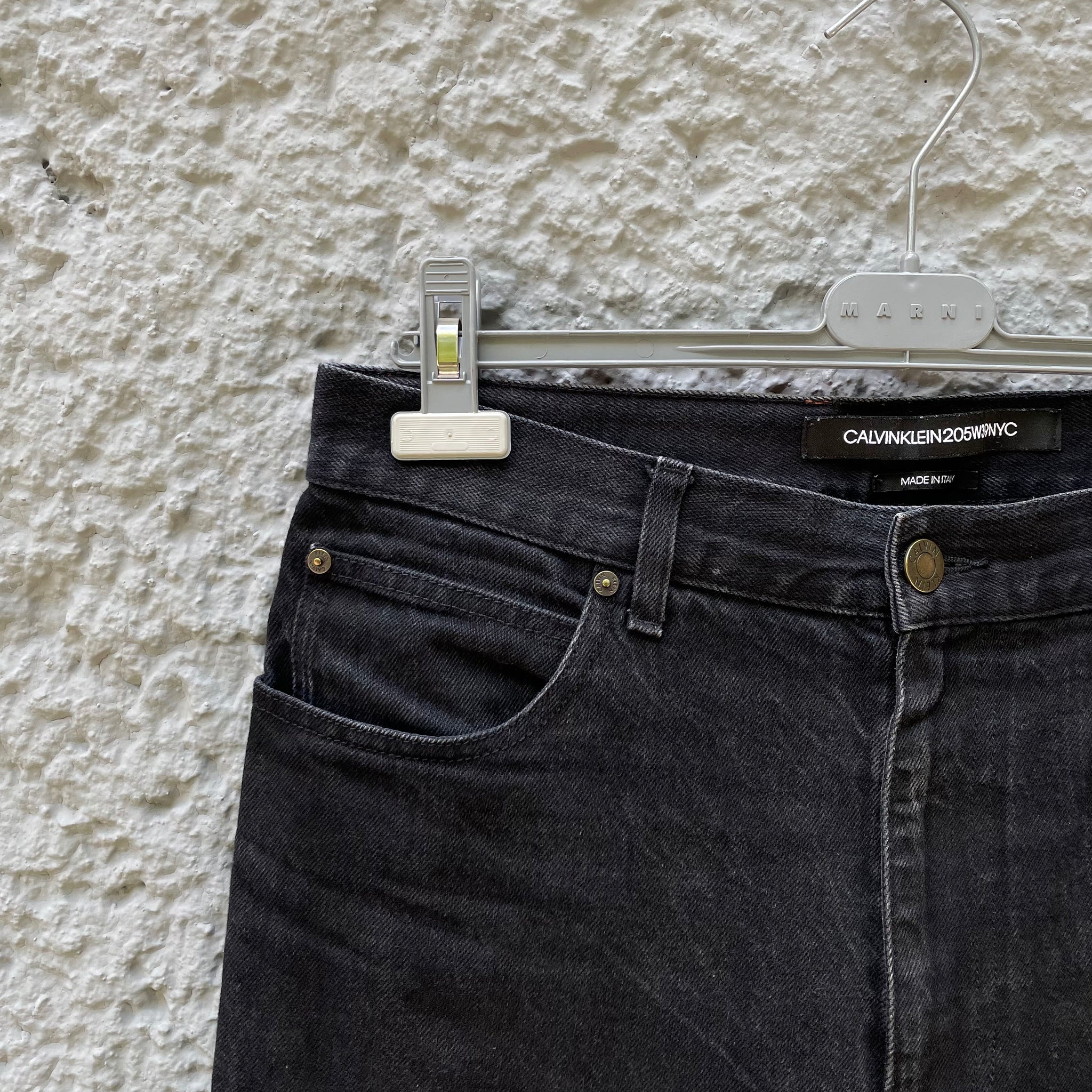 Calvin Klein 205w39nyc by Raf Simons Black Denim Jeans Asa Nisi Masa