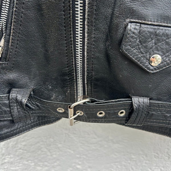 Vintage Black Biker Leather Jacket