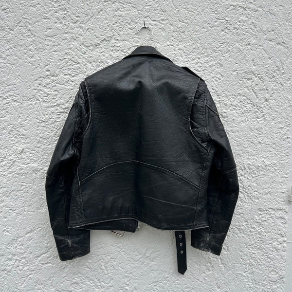 Vintage Black Biker Leather Jacket