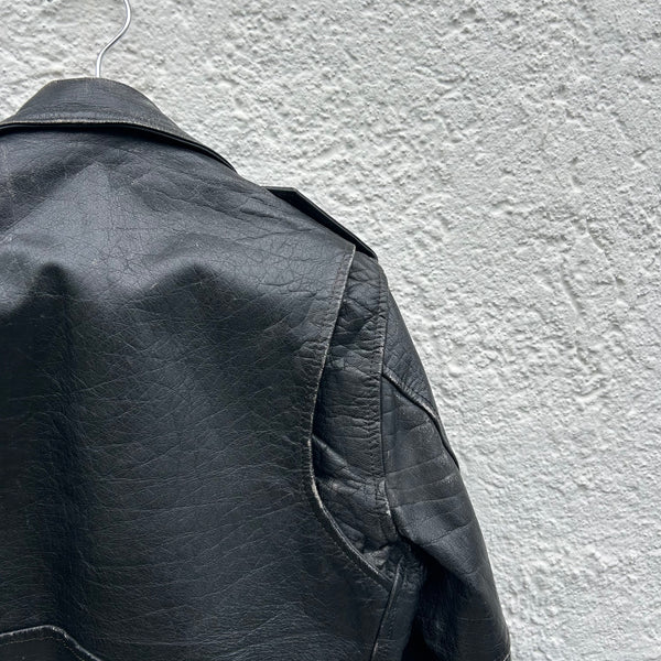 Vintage Black Biker Leather Jacket