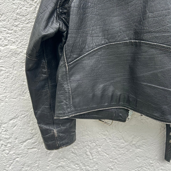 Vintage Black Biker Leather Jacket
