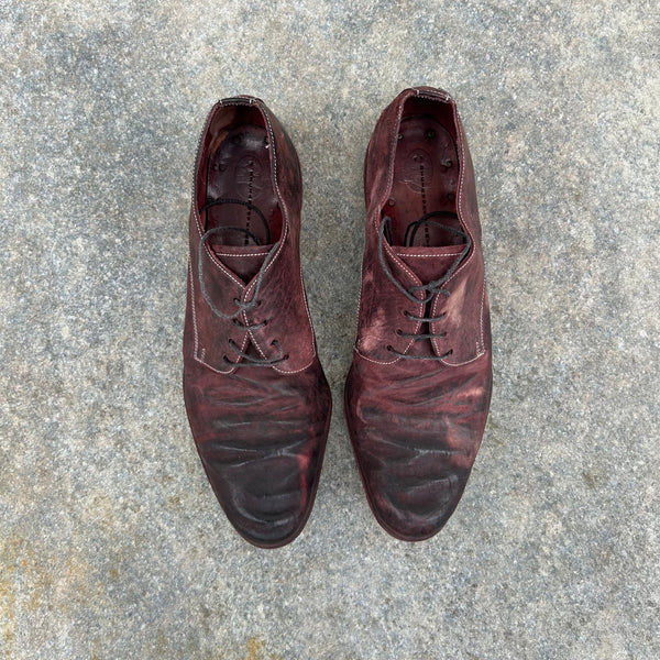 A Diciannoveventitre A1923 Red and Black Leather Derbies