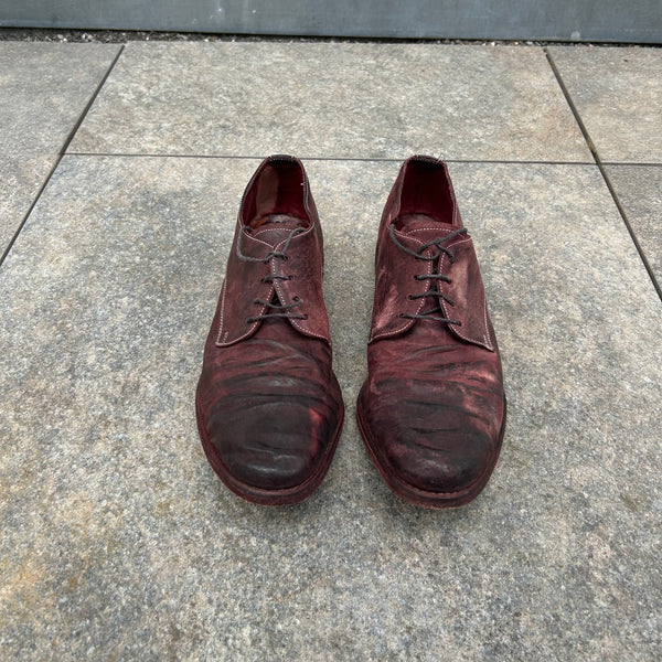 A Diciannoveventitre A1923 Red and Black Leather Derbies