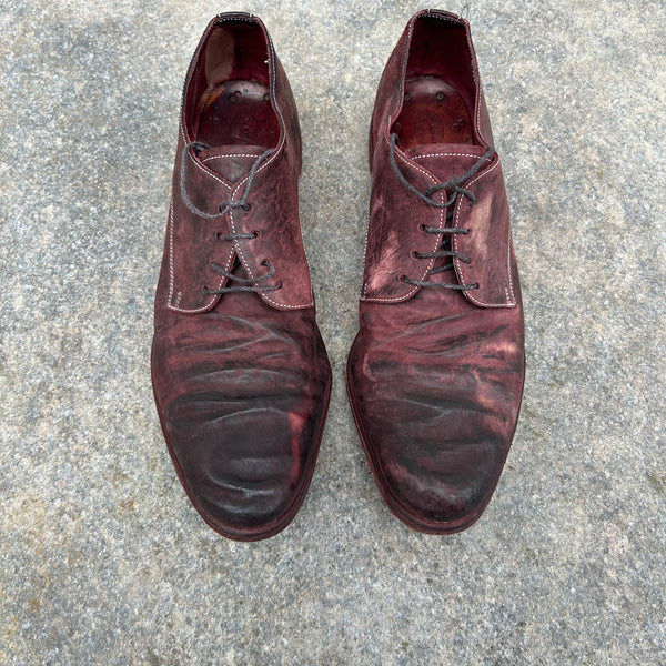 A Diciannoveventitre A1923 Red and Black Leather Derbies