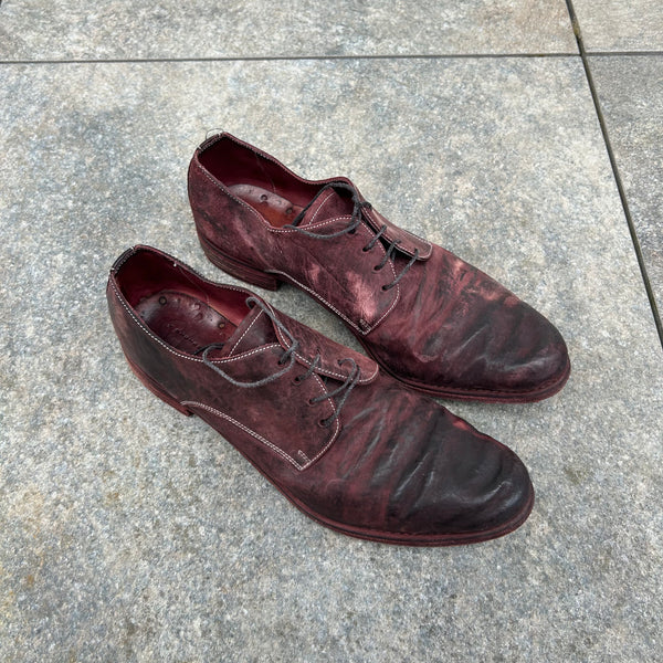 A Diciannoveventitre A1923 Red and Black Leather Derbies