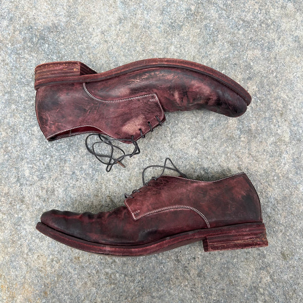 A Diciannoveventitre A1923 Red and Black Leather Derbies