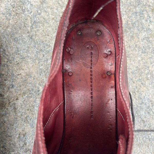 A Diciannoveventitre A1923 Red and Black Leather Derbies 