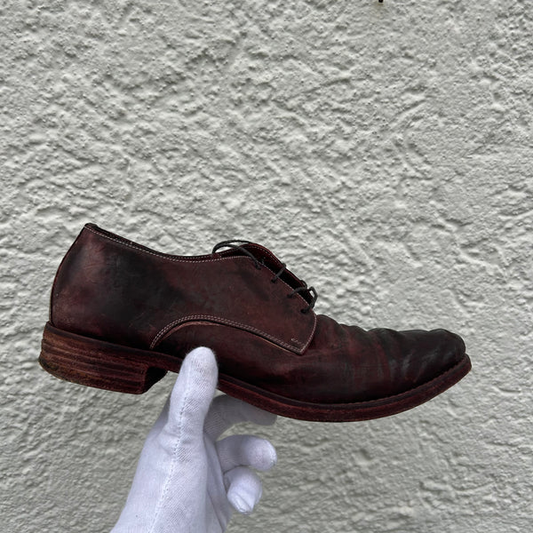 A Diciannoveventitre A1923 Red and Black Leather Derbies