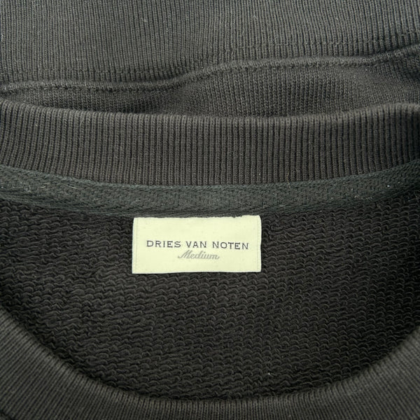 Dries van Noten Black Crewneck Sweater Sweatshirt Tag