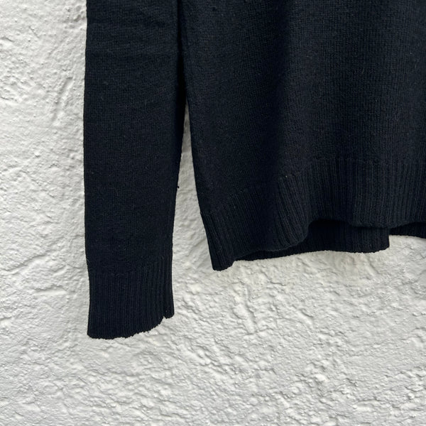 Jil Sander Black Wool Sweater Close-Up