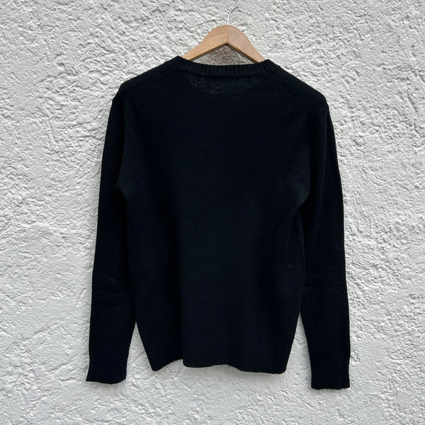 Jil Sander Black Wool Sweater Backside