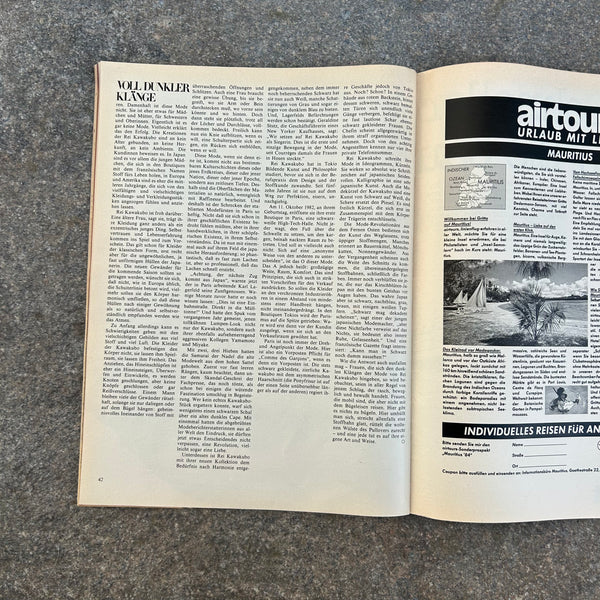 FAZ Magazine 207 17. February 1984 on Rei Kawakubo