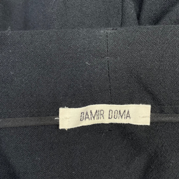 Damir Doma Oversized Black Wool Trousers Tag