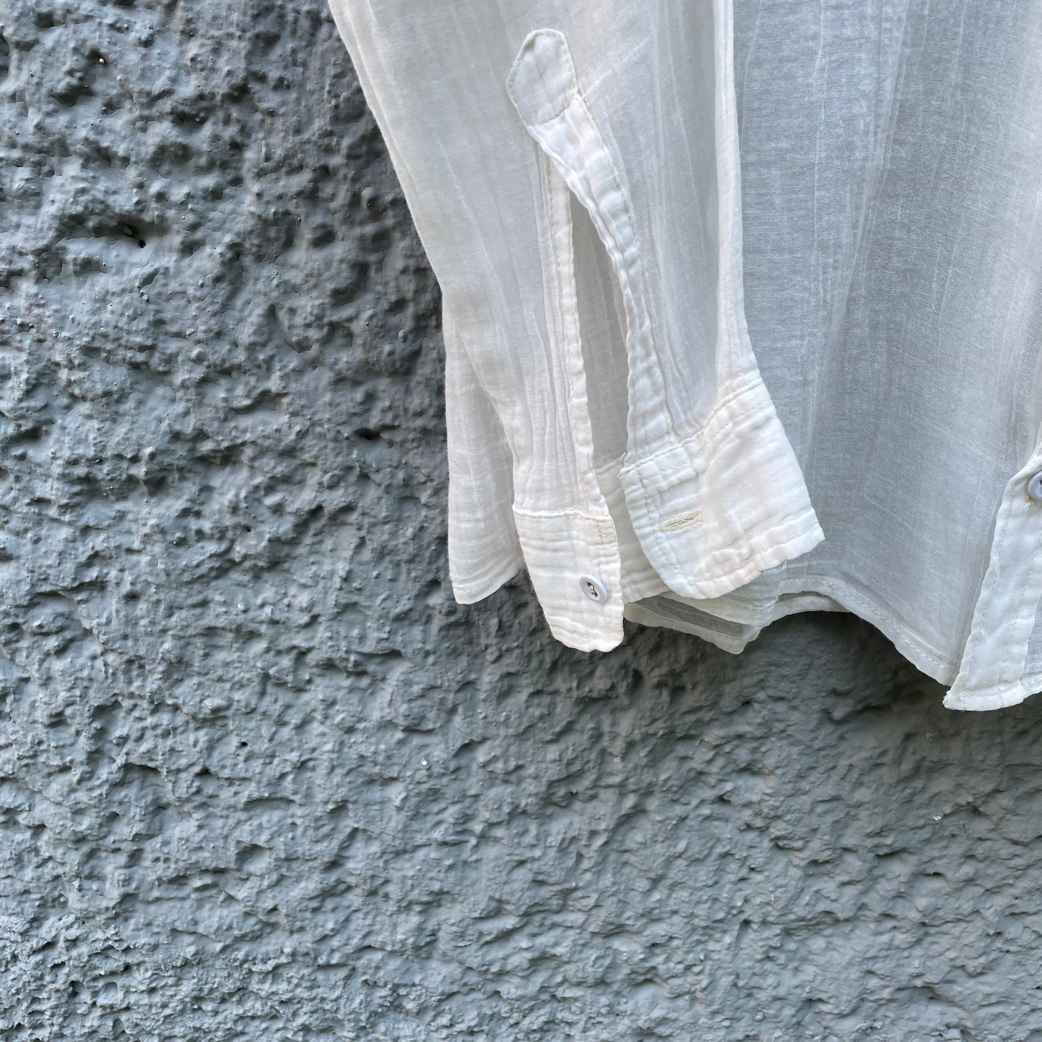 Paul Harnden Shoemakers Cream See-Through Shirt Button Up