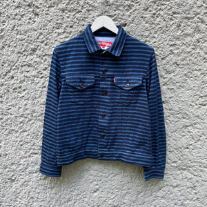 CDG Junya Watanabe x Levi's Striped Blue Trucker Jacket S/S11
