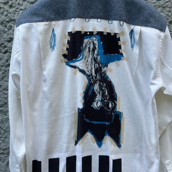 Comme des Garcons Shirt White Jean-Michel Basquiat Shirt F/W18