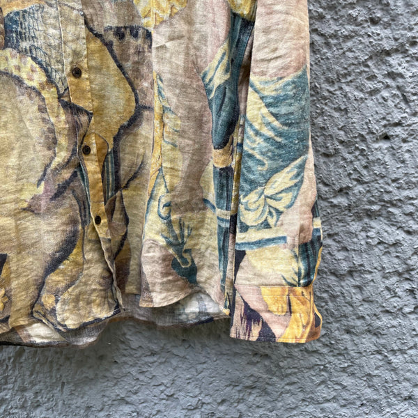 Dries van Noten Yellow Tapestry Shirt S/S17 Close-Up