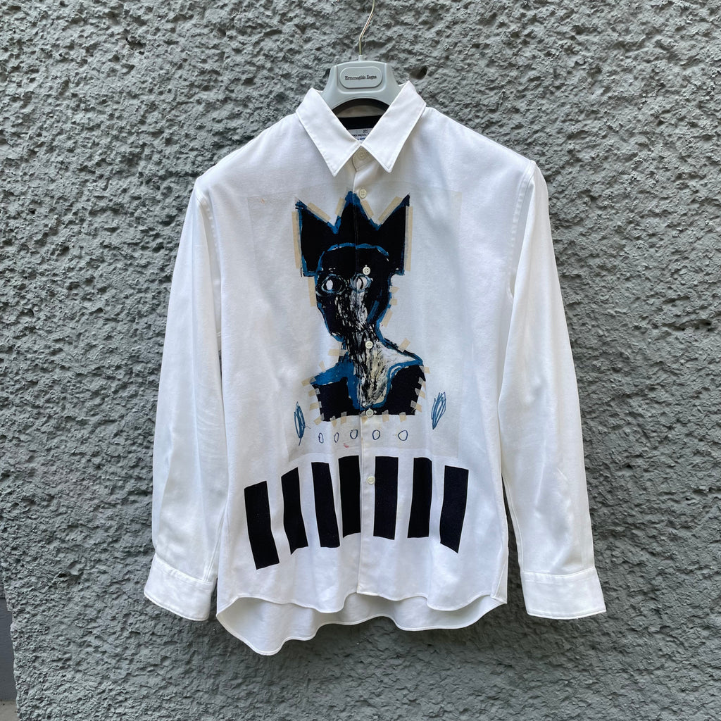 h*n様 BASQUIAT × COMME des GARÇONS シャツ XS Comme des Garcons Shirt White Jean-Michel Basquiat Shirt F
