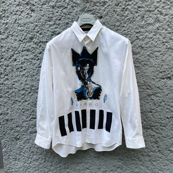 Comme des Garcons Shirt White Jean-Michel Basquiat Shirt F/W18