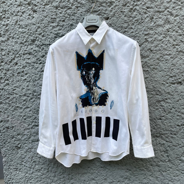 Comme des Garcons Shirt White Jean Michel Basquiat Shirt F W18