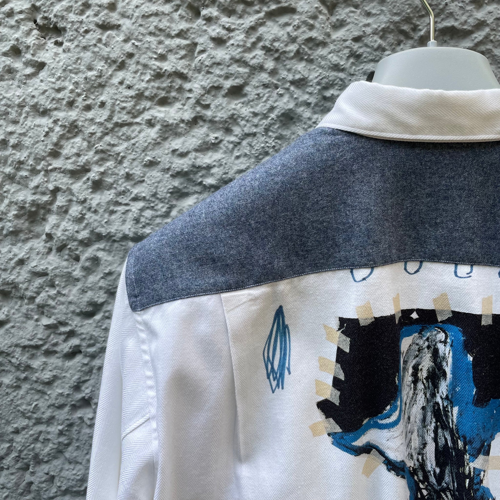 Comme des Garcons Shirt White Jean-Michel Basquiat Shirt F