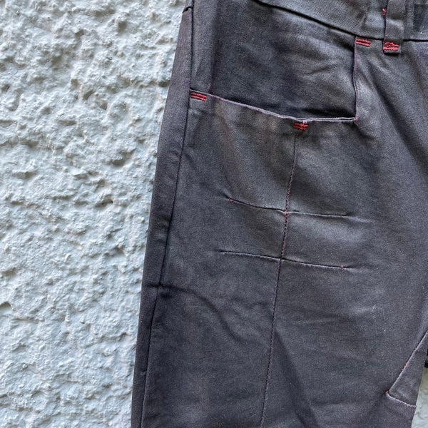 Boris Bidjan Saberi Black Waxed Trousers P15-F185 F/W 11/12 Detail