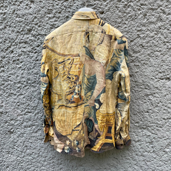 Dries van Noten Yellow Tapestry Shirt S/S17