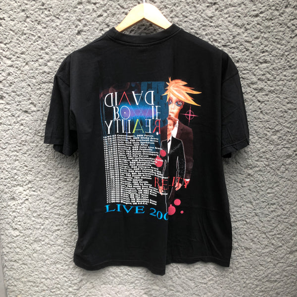 Black David Bowie "Reality" Tour T-Shirt 2003