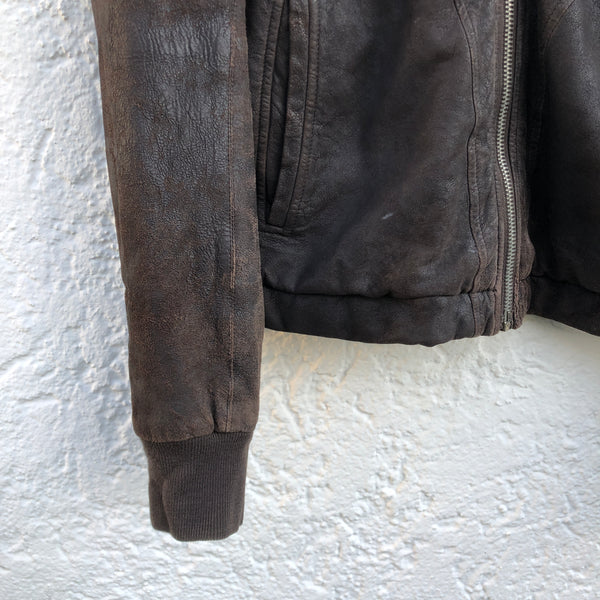 Blistered Lamb Leather Jacket
