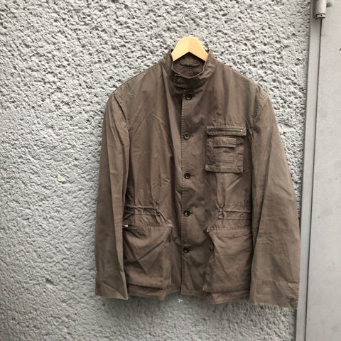 Brown Military Jacket with patch Pockets