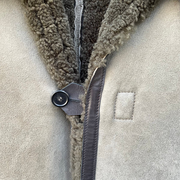 Maison Margiela Light Brown Fur Leather Jacket runway F/W11 Detail