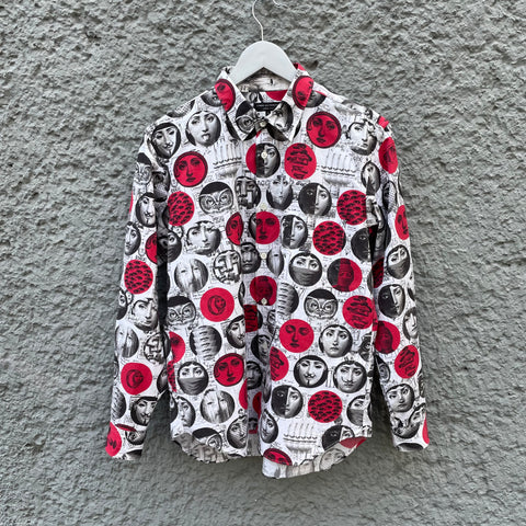 Comme des Garcons Homme Plus X Fornasetti Red White Shirt S/S17 Runway