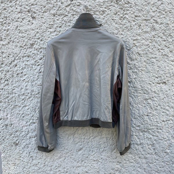 Yohji Yamamoto Grey Cropped Leather Jacket S/S01