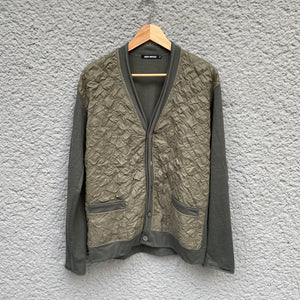 Issey Miyake Green Quilted Light Cardigan