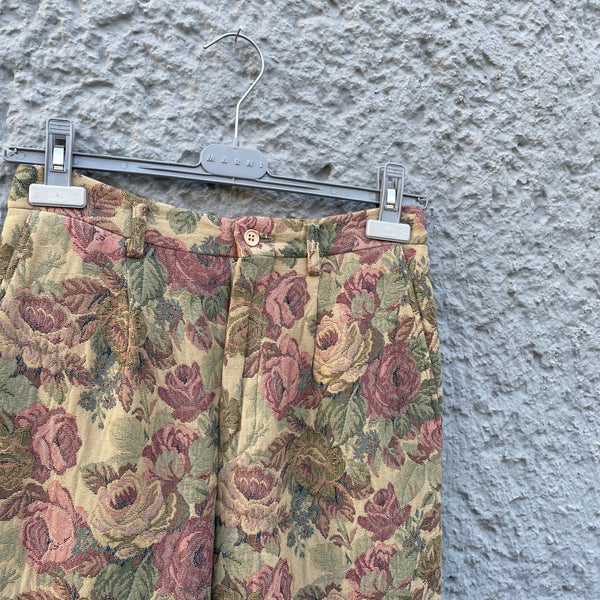 Gobelin Flower Print Trousers S/S00