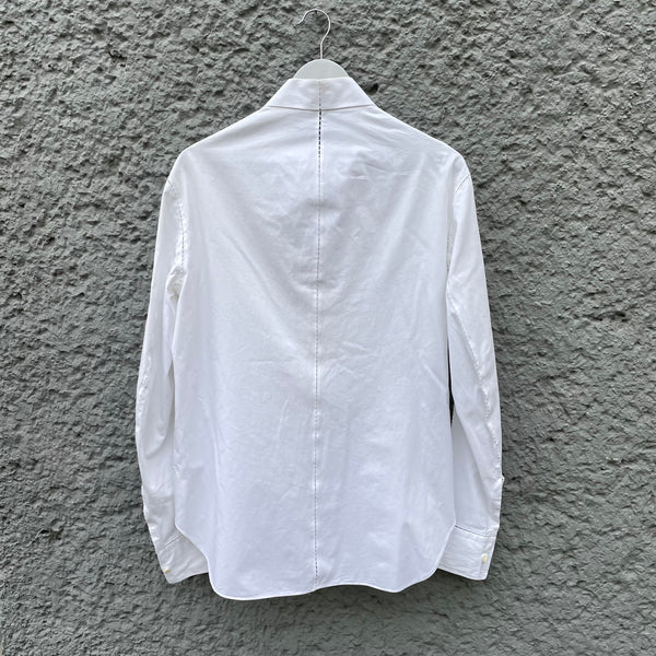 Carol Christian Poell White Chainseam Shirt CM/2240 SPUR/1