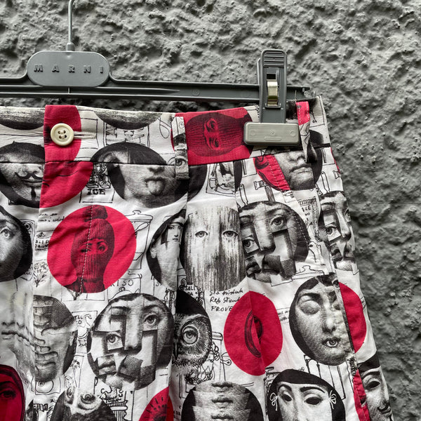 Comme des Garcons Homme Plus X Fornasetti Wide Shorts S/S17 runway Detail