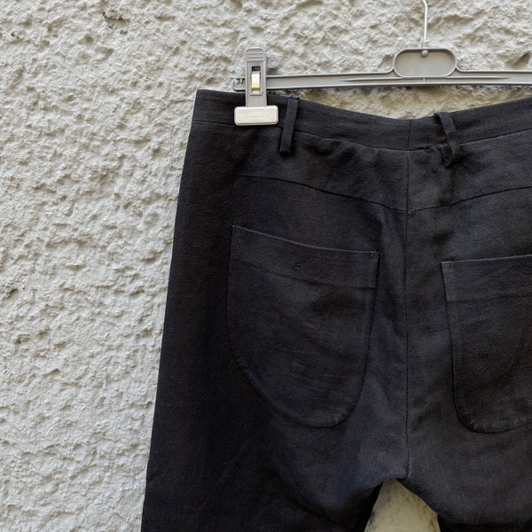 Label Under Construction One Cut Black Jeans Detail
