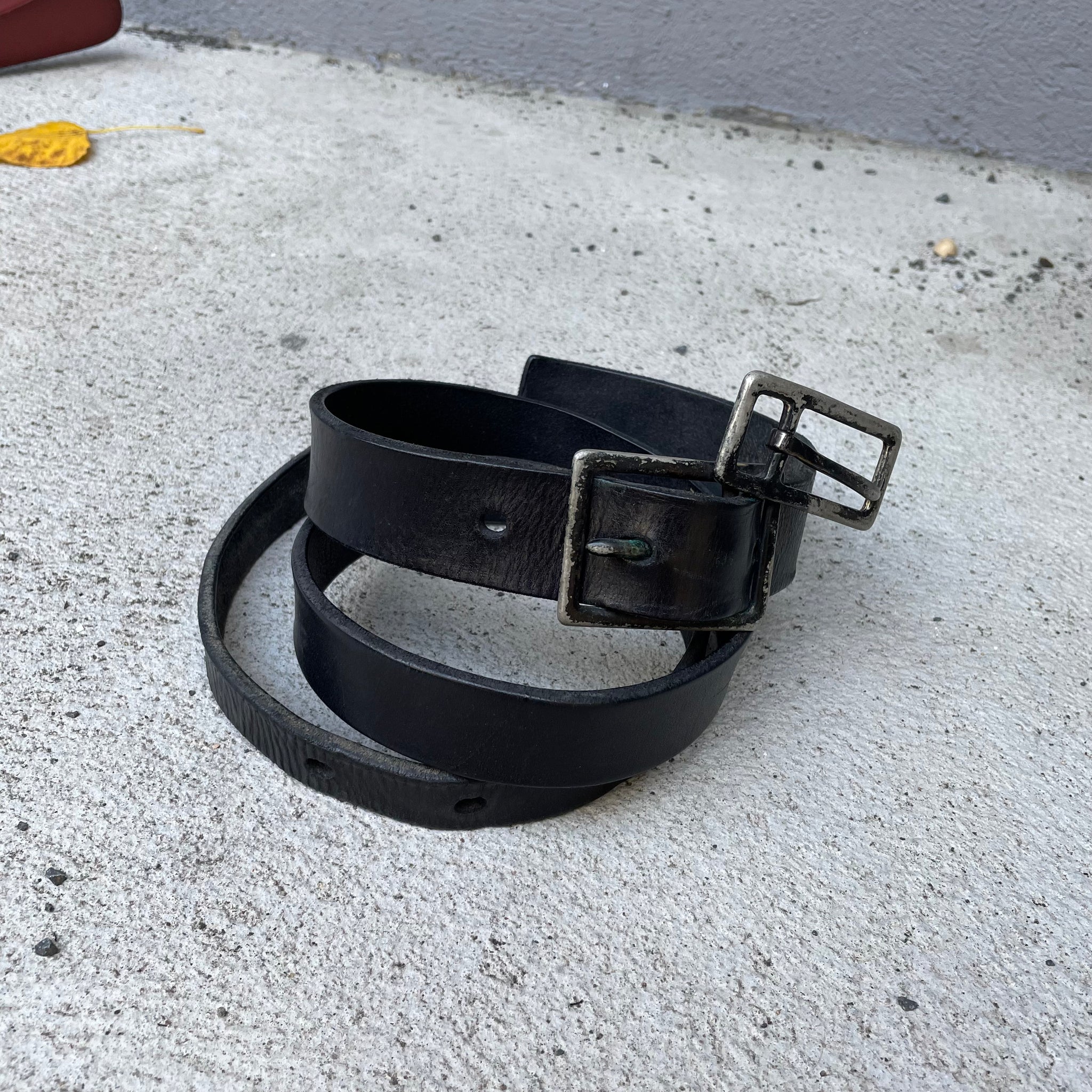 Carol Christian Poell Black Double-Buckle Leather Belt – Asa Nisi Masa