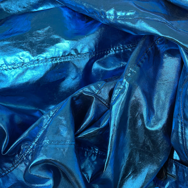 Burberry Prorsum Blue Light Metallic Silk Coat S/S13 Color