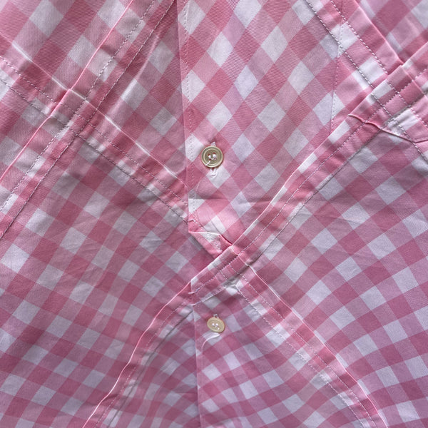 Comme des Garcons Homme Plus Evergreen Pink Shirt with Twisted Detail