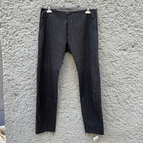 Ma+ Maurizio Amadei Dark Grey Cotton Trousers