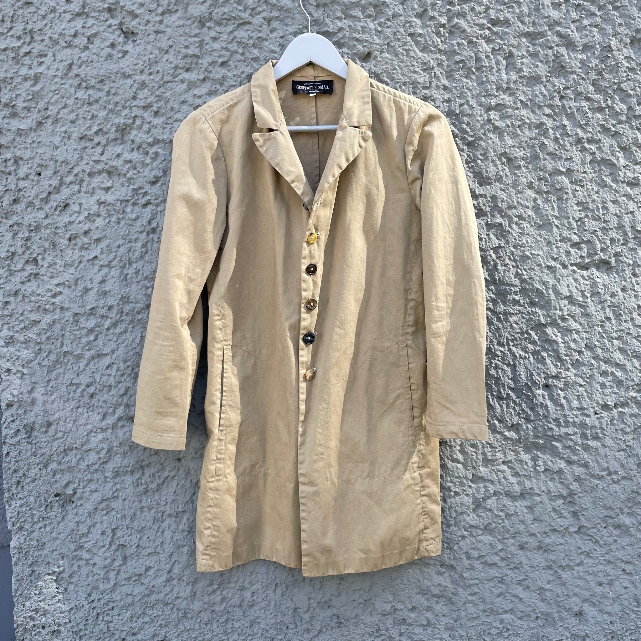 GEOFFREY B. SMALL/Super Light Jacket Geoffrey B. Small Light Beige Cotton Coat – Asa Nisi Masa