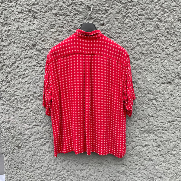 Comme des Garçons Homme Plus Red Polka Dot Oversized Shirt Backside
