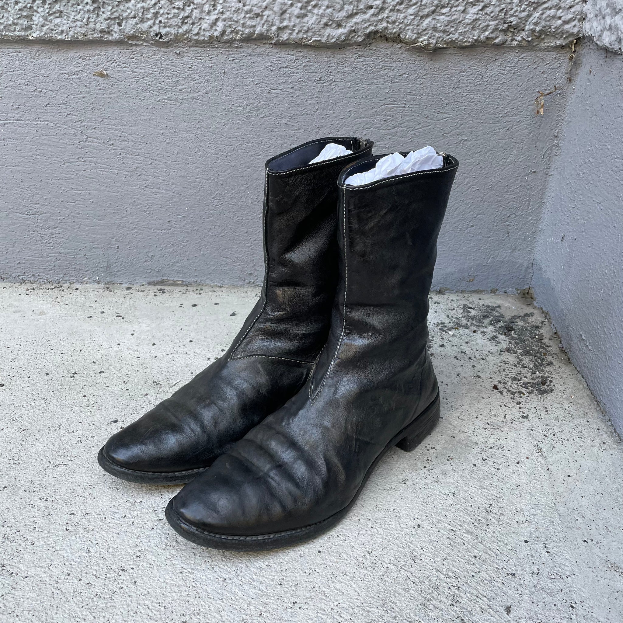 Carol Christian Poell Black Tornado Boots AM 2601L ROOMS PTC 010