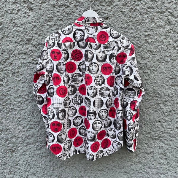 Comme des Garcons Homme Plus X Fornasetti Red White Shirt S/S17 Runway